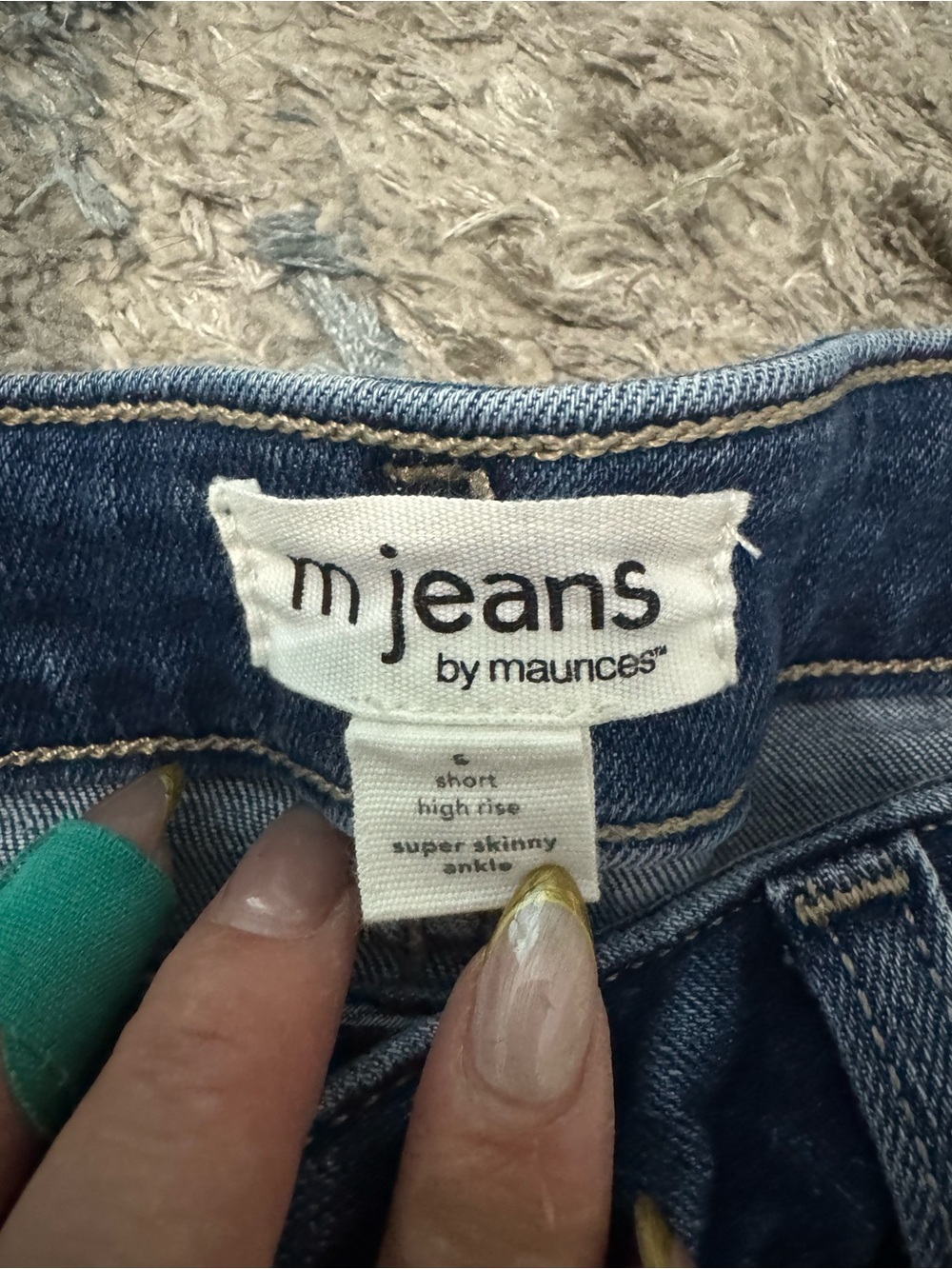 Maurices Dark Blue Button-Fly Cropped Jeans - Picture 2 of 2